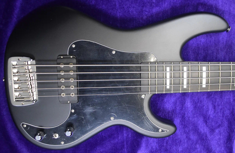 G&L Kiloton 5, Jet Black Frost w/ Ebony 5 String Bass At Bass Central