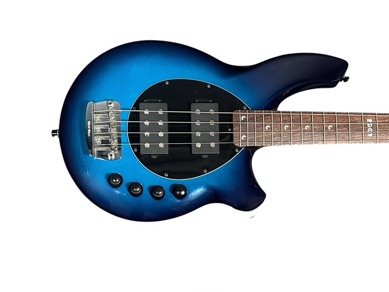 Ernie Ball Music Man Bongo 4 HH/Piezo, LTD 2007 Blue Dawn 4 String Bass At Bass Central