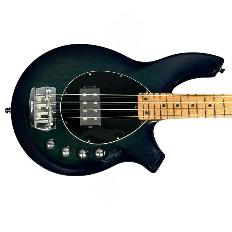 Ernie Ball Music Man Bongo 4 H, LTD Premier Dealer Network Neptune Blue 4 String Bass At Bass Central