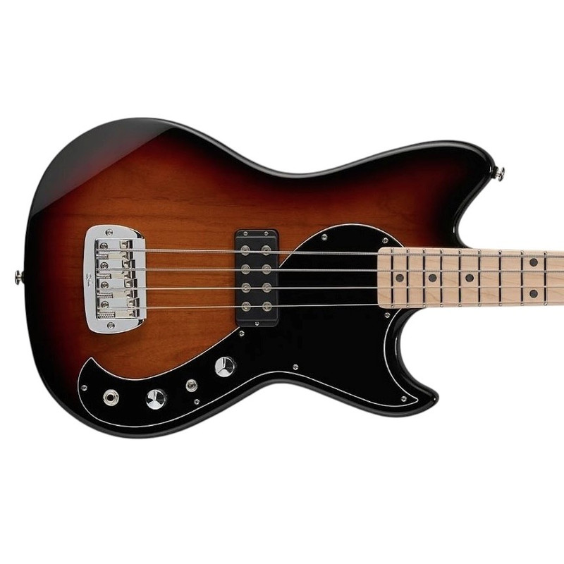 G&L FALLOUT  3-Tone Sunburst Maple  SHORT SCALE *IN STOCK* 4 String Bass At Bass Central