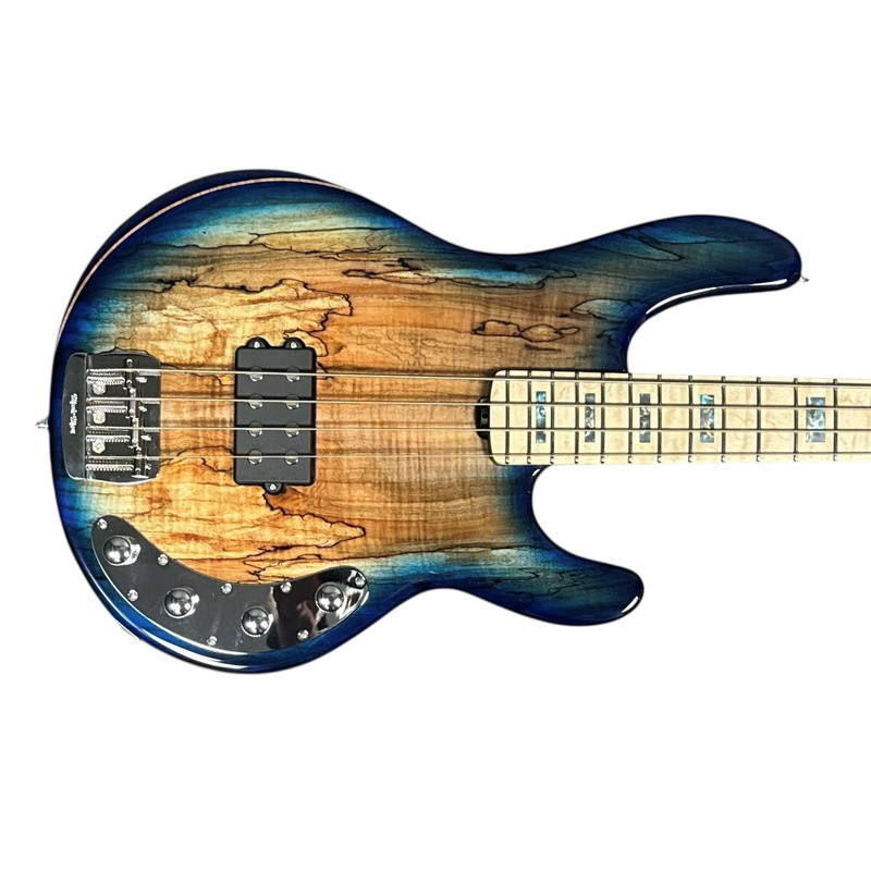 Ernie Ball Music Man 2025 BFR LTD Edition StingRay 4 H, Paua Blue/Maple 4 String Bass At Bass Central