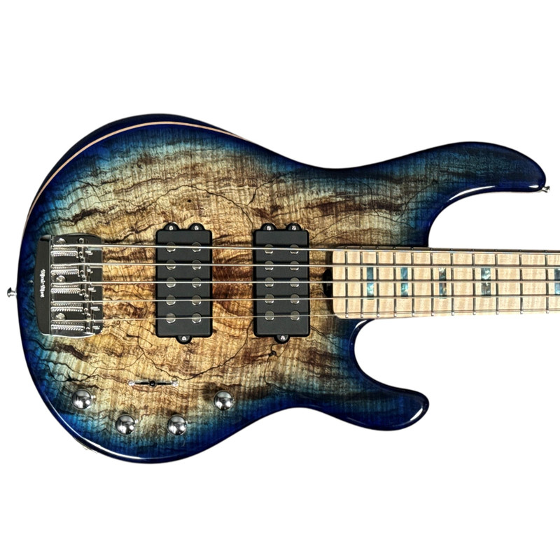 Ernie Ball Music Man 2025 BFR LTD Edition StingRay 5 HH, Paua Blue/Maple  5 String Bass At Bass Central