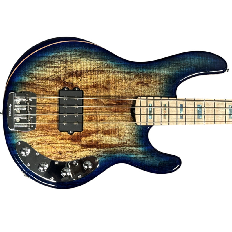 Ernie Ball Music Man 2025 BFR LTD Edition StingRay 4 H, Paua Blue/Maple  4 String Bass At Bass Central