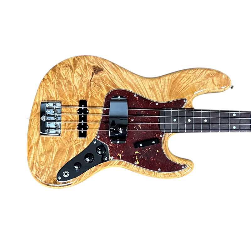 Fender Custom Shop NOS Artisan J Bass, Flame Maple Burl/Rosewood 4 String Bass At Bass Central
