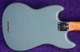 Fender Mustang Justin Meldal-Johnsen (JMJ) Short Scale, Daphne Blue with Rosewood 4 String Bass At Bass Central