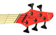 Dingwall NG3 Fiesta Red 5 String Bass At Bass Central