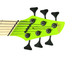 Dingwall NG-3 (6), Ferrari Green / Maple 6 String Bass At Bass Central