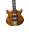 Alembic Stanley Clarke Sign Deluxe, Walnut/ Ebony / Red Side LED's 4 String Bass At Bass Central