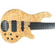 Skyline 55-02 Deluxe FRETLESS, Quilt w/ Lined Ebony 5 String Bass At Bass Central