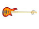 Lakland Skyline 55-02 Deluxe, Honey Burst Quilt Maple Top 5 String Bass At Bass Central