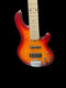 Lakland Skyline 55-02 Deluxe, Honey Burst Quilt Maple Top 5 String Bass At Bass Central