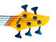 Dingwall NG-3 (5), Lamborghini Orange/ Maple 5 String Bass At Bass Central