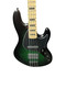 Sandberg Cal. TM-4 Superlight, Green Burst with Maple Neck/ Maple FB, Black Blocks  4 String Bass At Bass Central