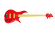 F BASS BN4 Red, Maple Fingerboard 4 String Bass At Bass Central