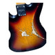 Fender Custom Shop Time Machine Heavy Relic 1961 Jazz Bass, Faded Bleached 3 Tone Sunburst /Rosewood Back Closeup