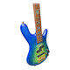 Spector USA NS-2, Custom Matte Green-Blue Burst w/ Haz-Lab / 1.5 Nut  4 String Bass At Bass Central