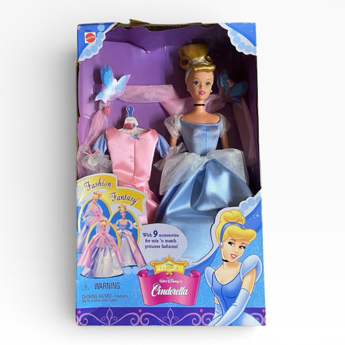 Vintage Disney Cinderella Fashion Fantasy Doll Mattel 1999 Box Damaged