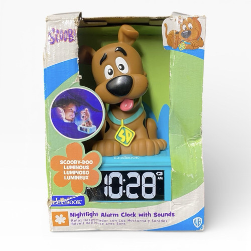 Scooby-Doo Nightlight Alarm Clock With Sounds - Lexibook New Unused - Box Damage