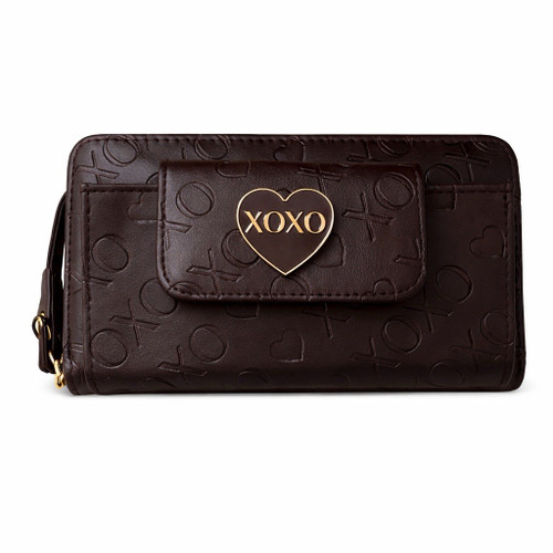 XOXO Women’s Wristlet Wallet – Chocolate Brown – New With Tags