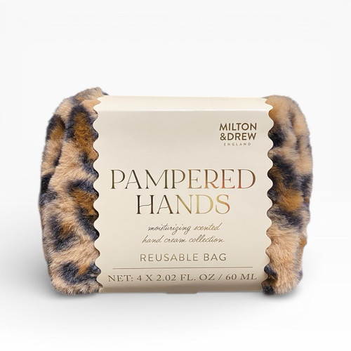 Milton & Drew Pampered Hands Scented Hand Cream Set w/ Faux Fur Bag