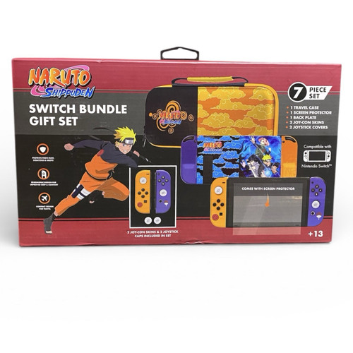 Naruto Shippuden Nintendo Switch Bundle Gift Set Case Skins Screen Protector