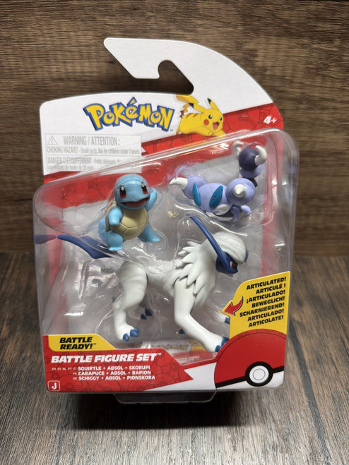 Pokémon Battle Figure Set Squirtle Absol Skorupi Jazwares 2024 New Sealed
