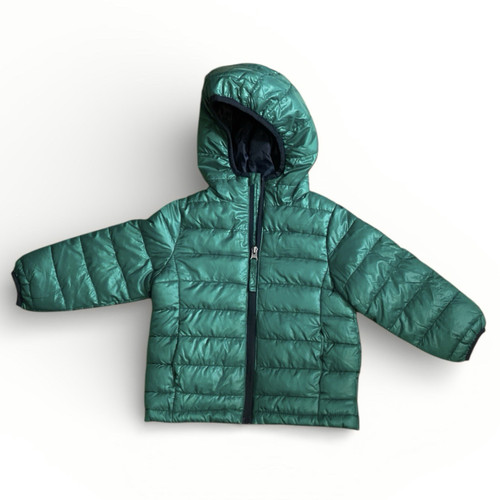 Sequoia Toddler Puffer Jacket 18M Cyan Green Hooded Zip Coat Lightweight