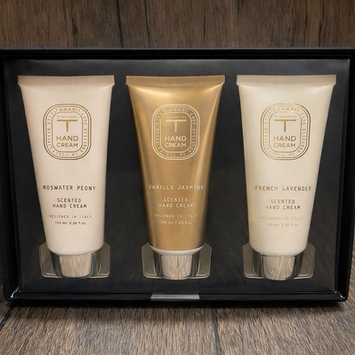 Tahari T Hand Care Limited Edition 3pc Scented Hand Cream Gift Set 100ml