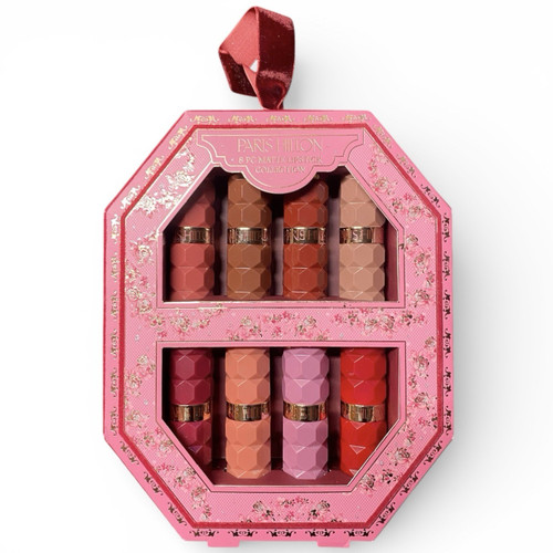 Paris Hilton 8 Pc Matte Lipstick Collection Gift Set New In Box