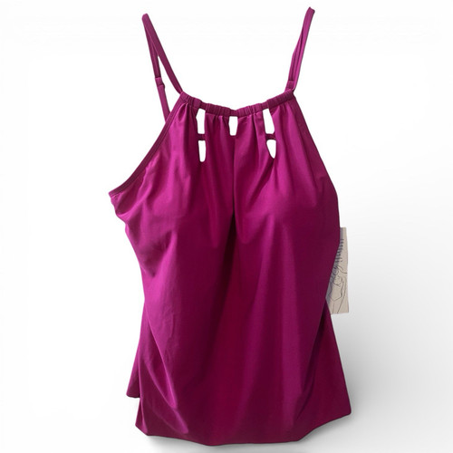 Dreamsuit by Miraclesuit Tankini Swim Top Women’s Size 14 Purple Magenta