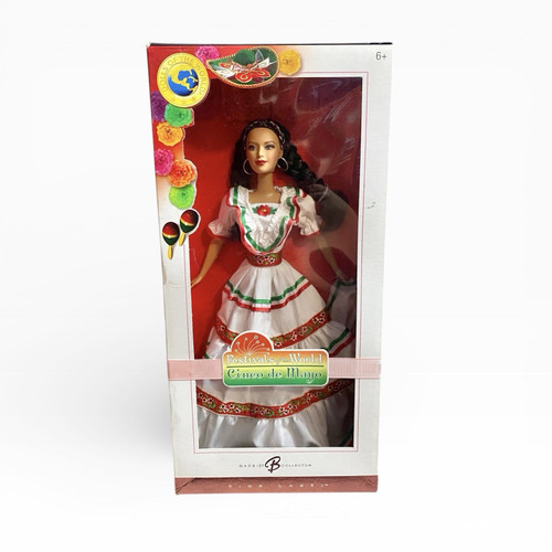 Barbie Festivals of the World Cinco de Mayo Doll Pink Label Box Damage