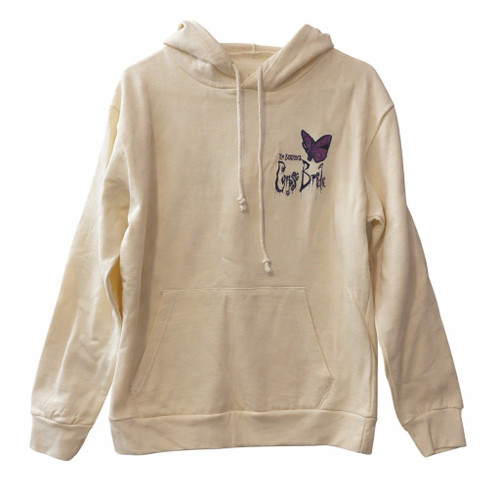 Tim Burton Corpse Bride Hoodie Small Cream Dearly Departed Graphic