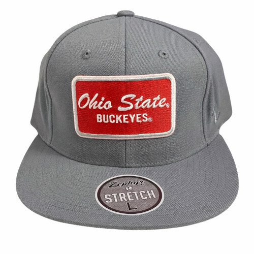 Ohio State Buckeyes Zephyr Gray Stretch Fit Hat Cap Size L New NWT