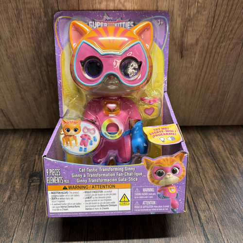 Disney Junior SuperKitties Ginny Transforming Figure Toy 9pc Playset NEW