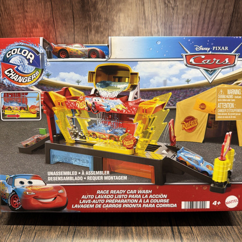 Disney Pixar Cars Race Ready Car Wash Playset Color Changers New Sealed