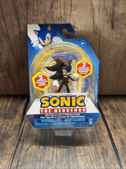 Sonic the Hedgehog Shadow Mini Figure w/ 2 Surprise Collector Cards New