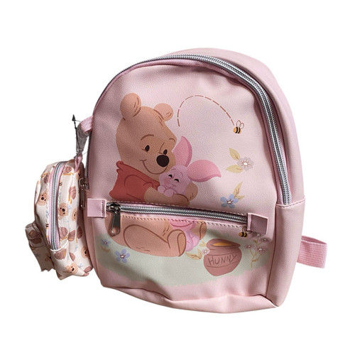 Disney Winnie the Pooh Mini Backpack Pink w/with Matching Pouch