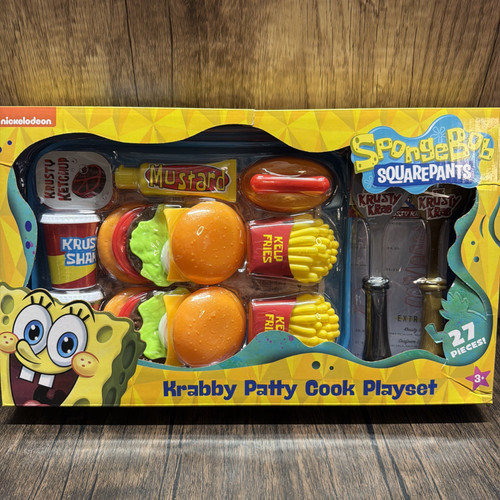 SpongeBob SquarePants Krusty Krab Krabby Patty Cook Playset 27pc Nickelodeon