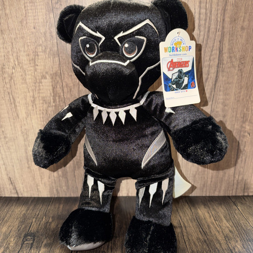 Build A Bear Black Panther Plush Marvel Avengers Stuffed Animal New w/ Tags