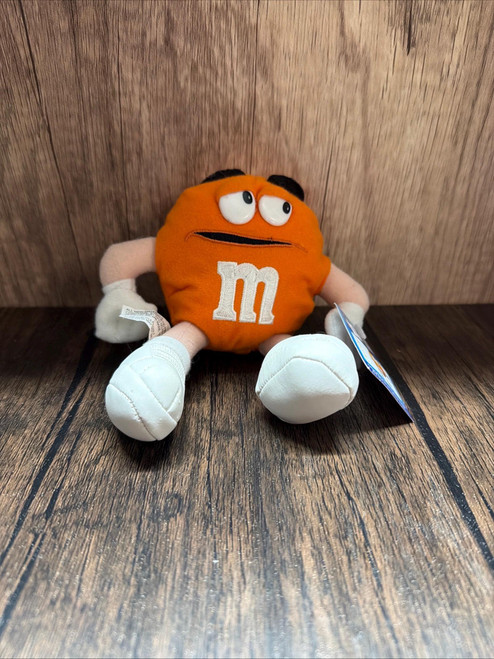 Orange M&M Plush Toy with Tag – Collectible Candy Character Stuffed Animal
