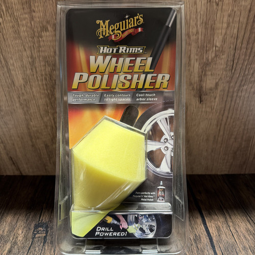 NEW Meguiar’s Hot Rims Wheel Polisher G4400 Foam Drill Powered Wax Pad
