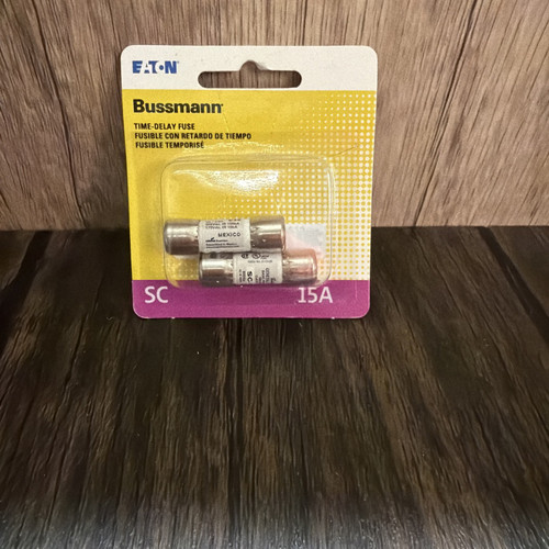 Bussmann BP/SC-15 15 Amp Time Delay Fuse Slow Blow 2 Pack Eaton