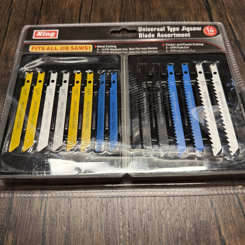 14-Pc  Jigsaw Blade Assortment Metal Wood Plastic Blade Set