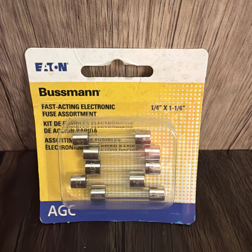 Eaton Bussmann BP/CB-5-RP AGC Low Amp Fuse Assortment 5 Pack Fast Acting
