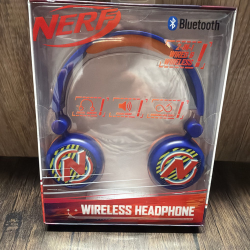Hasbro Nerf Kids Bluetooth Headphones Wired Wireless 2-in-1 NEW