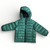 Sequoia Toddler Puffer Jacket 18M Cyan Green Hooded Zip Coat Lightweight