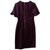 Calvin Klein Womens Plum Sheath Dress Size 8 Ruffle Sleeve Gold Zip NWT