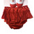 Bebe Baby My 1st Christmas Outfit 3pc Santa Hat Booties Red Velvet Bloomer