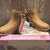 Lily & Dan Girls Holiday Boots Size 9/10 Brown Ankle Boots Zip Closure