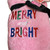 Betsey Johnson Merry and Bright Pink Hand Towels Set of 2 Christmas Cotton NWT